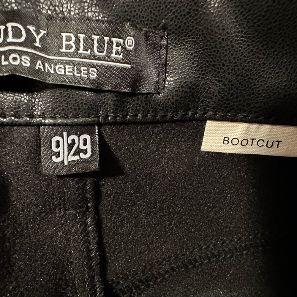 Judy Blue Black Faux Leather Bootcut Pants - Picture 4 of 4